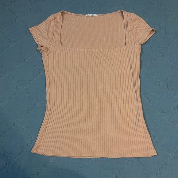 Reformation Women’s Ribbed Knit Square Neck Top Size Large - Picture 1 of 4